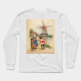 The Windmill And The Little Wooden Shoes Long Sleeve T-Shirt